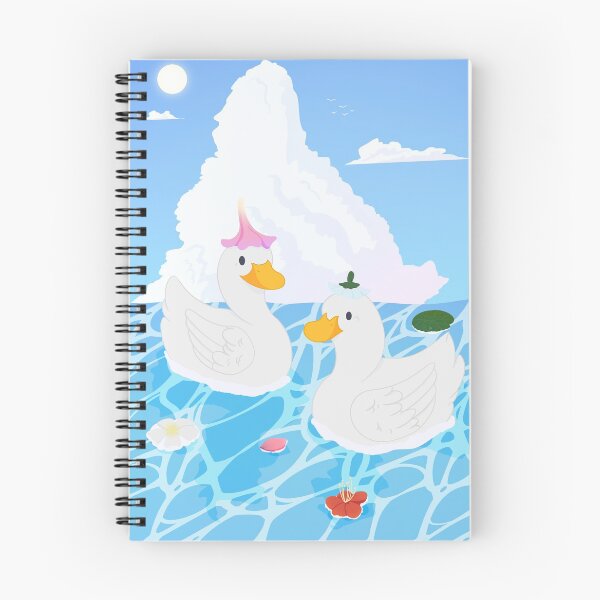 Item preview, Flower Ducks Notebook designed and sold by Dragon-Pop.