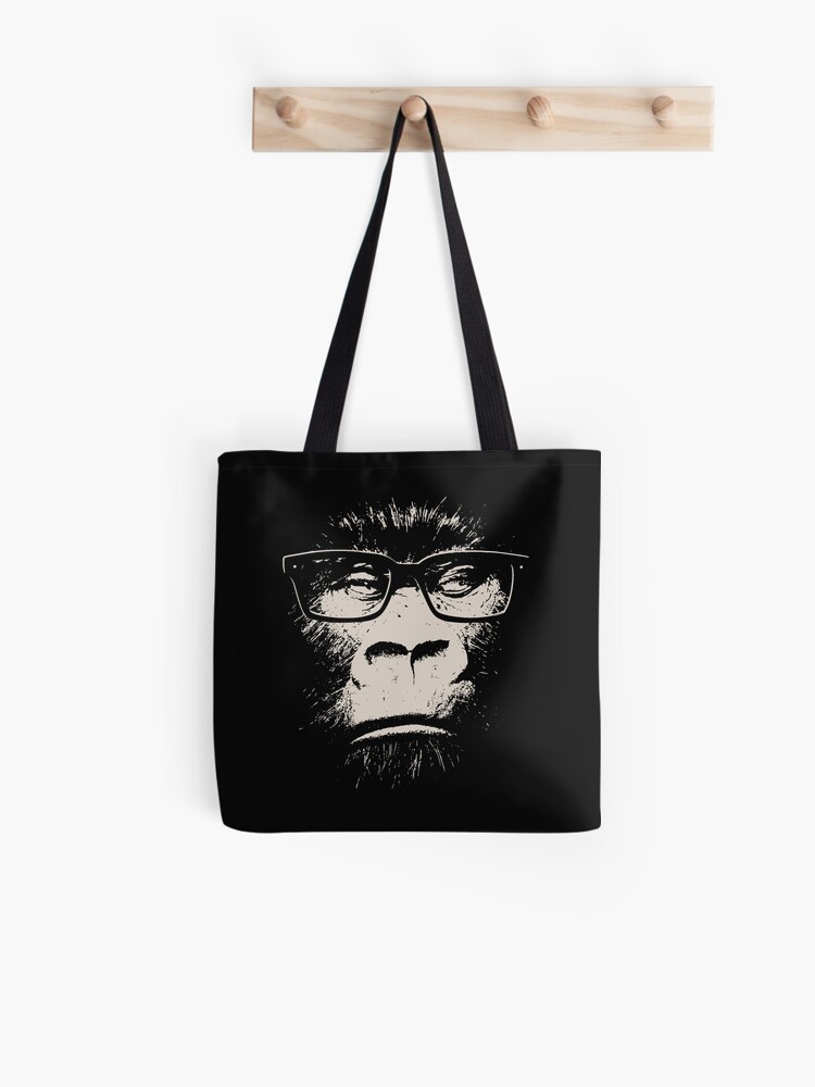 Thumbnail 1 of 2, Tote Bag, Hipster Gorilla With Glasses designed and sold by TheShirtYurt.