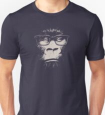 Hipster Gorilla With Glasses Unisex T-Shirt