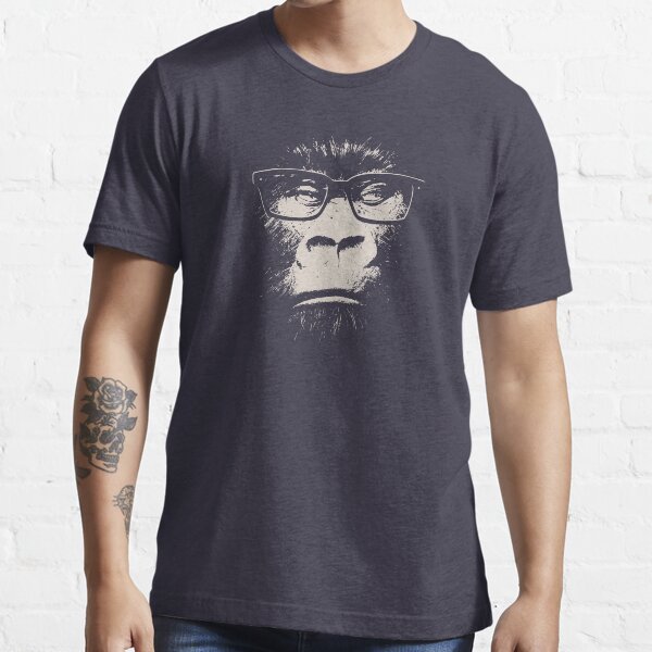 Hipster Gorilla With Glasses Essential T-Shirt