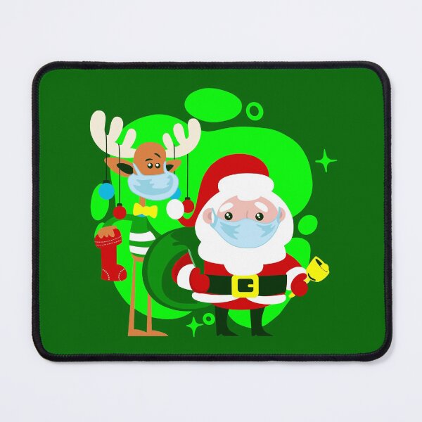 Item preview, covid christmas face mask santa claus reindeer funny designed and sold by Gossip Rag.