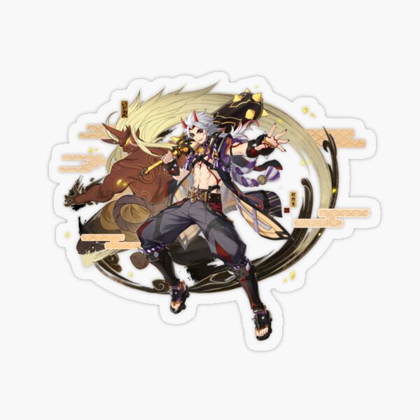Genshin Impact Itto Arataki Transparent Sticker