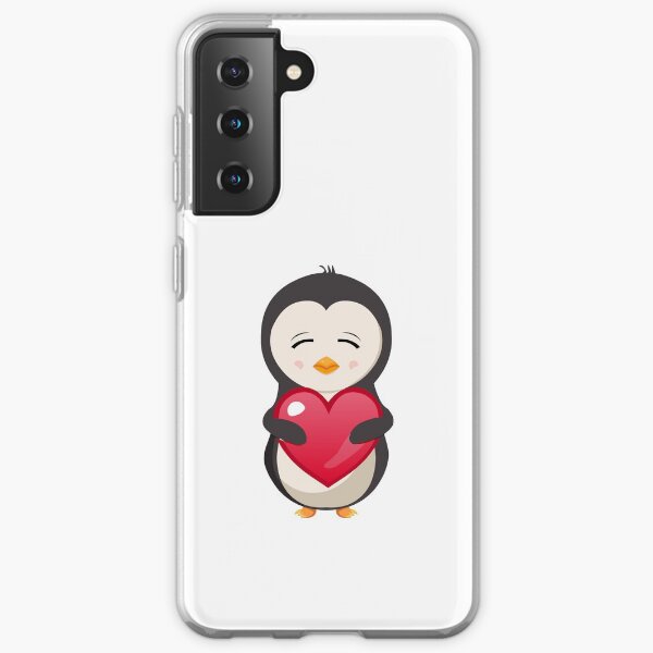 Penguina love - heart Samsung Galaxy Soft Case