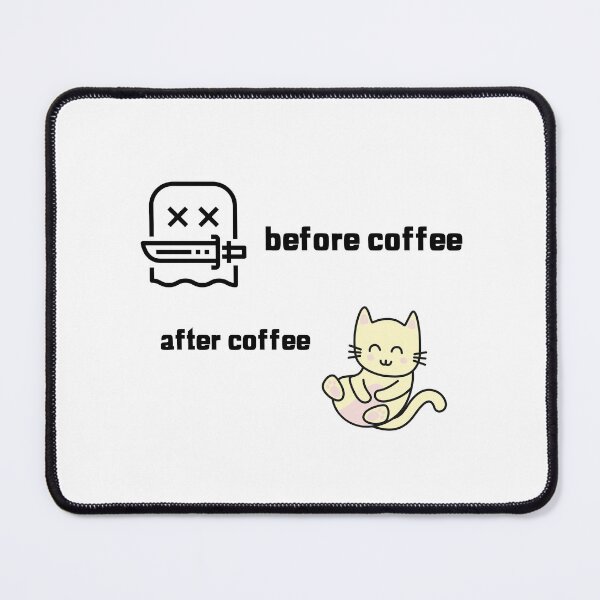 Item preview, Before coffee after coffee- fun graphic design designed and sold by josephsteez.