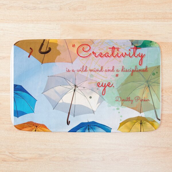Item preview, "Creativity is a wild mind and a disciplined eye" quote on colorful background designed and sold by mycloudzdesign.