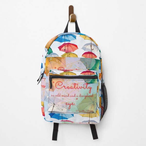 Item preview, "Creativity is a wild mind and a disciplined eye" quote on colorful background designed and sold by mycloudzdesign.