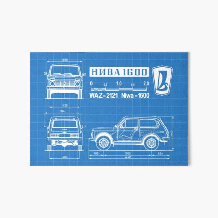 Lada Niva 1600 (colors) Art Board Print for Sale by Groenendijk