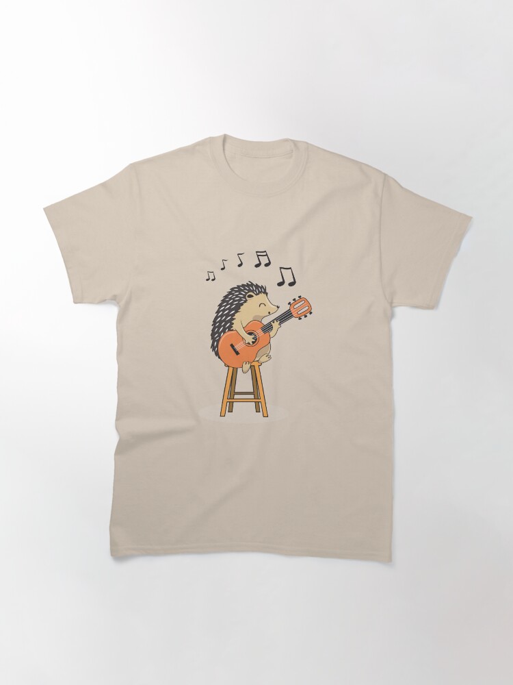 Alternate view of Funny Hedgehog playing the guitar Classic T-Shirt