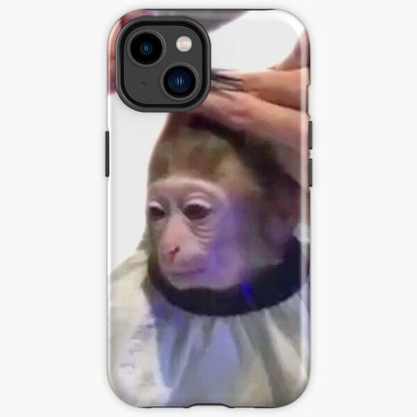 Monkey Getting A Haircut - Monkey Monke Haircut iPhone Tough Case