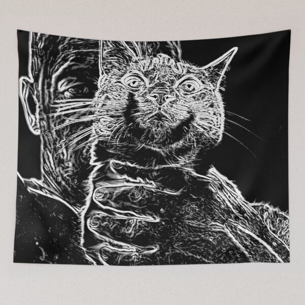 Item preview, man and cat designed and sold by ricobarinas.