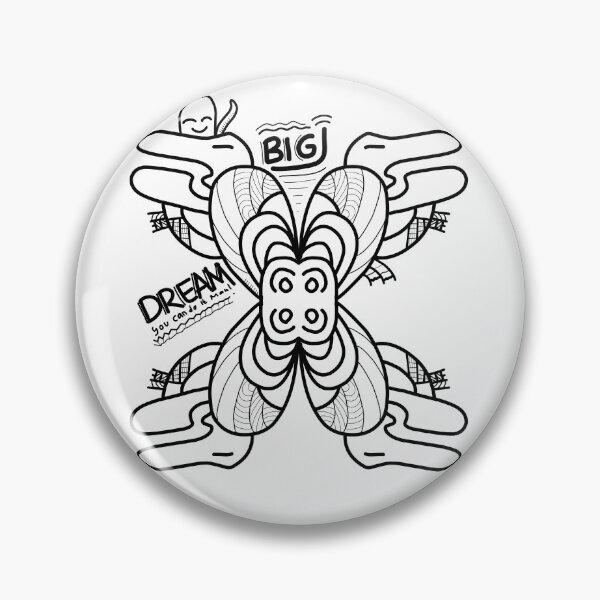 Item preview, Big Dream Doodle Quote Black and White designed and sold by R4CProject.