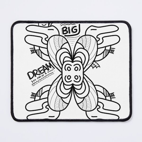 Item preview, Big Dream Doodle Quote Black and White designed and sold by R4CProject.