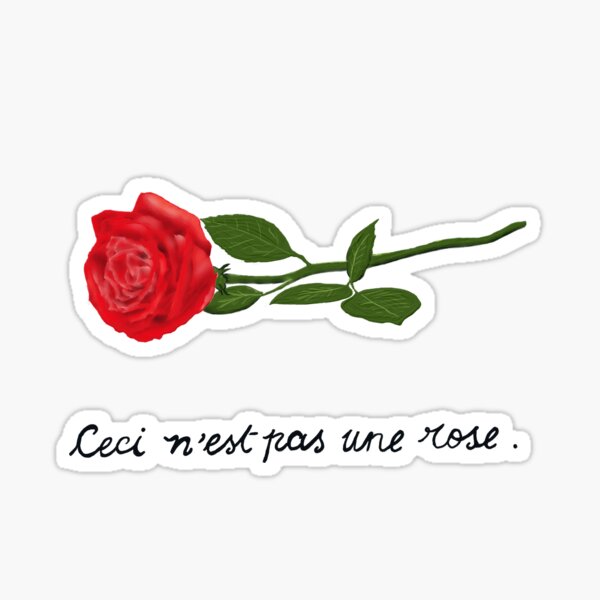 Sticker mural - Rose rouge XXL