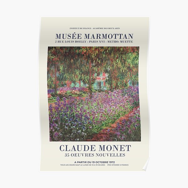 Claude Monet - Monets Garten in Giverny Poster