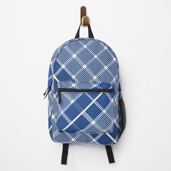 Item preview, Criss Cross Wide Line Pattern in White Angled in Gradated Blue designed and sold by Neil Feigeles.