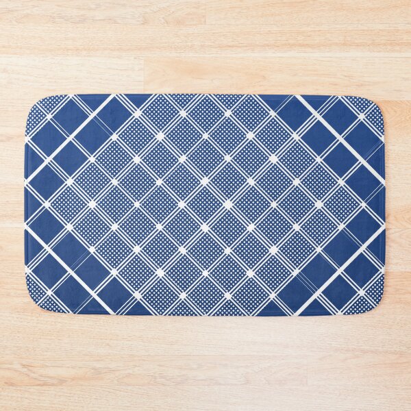 Item preview, Criss Cross Wide Line Pattern in White Angled in Gradated Blue designed and sold by Neil Feigeles.