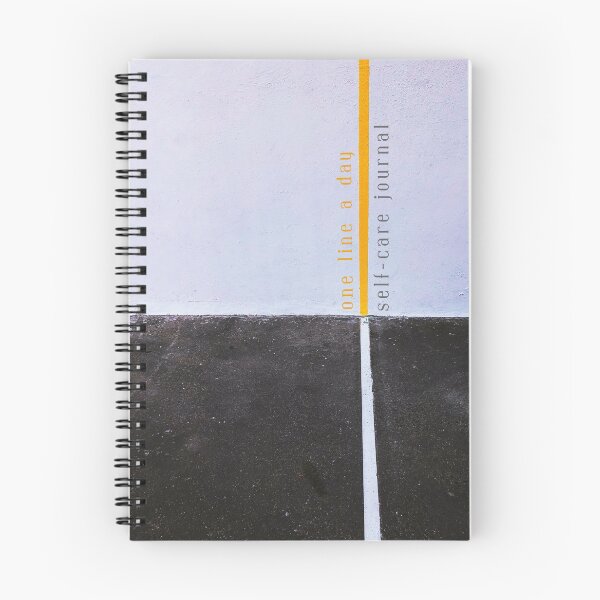 Item preview, One Line A Day: Yellow and Black Minimal Art Self-Care Journal for Men and Women designed and sold by Merchking1.