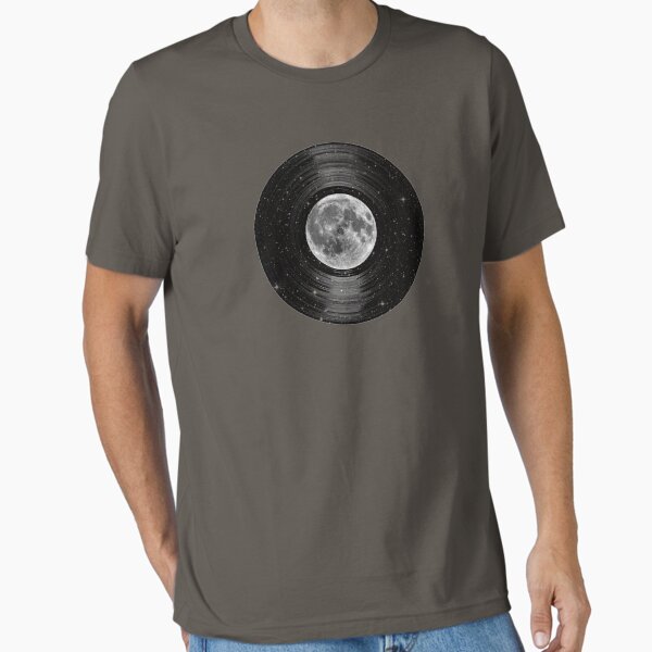 Artikel-Vorschau von Vinyl-Schallplatte „Mond im Weltraum“, designt und verkauft von TheShirtYurt.