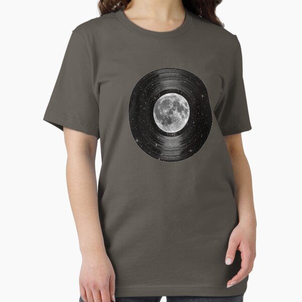 Vista previa del artículo con la obra «Disco de vinilo LP Luna en el espacio», diseñado y vendido por TheShirtYurt.