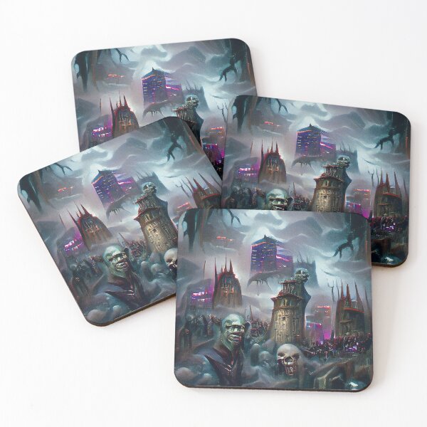 Item preview, Evil Undead City — Painting designed and sold by James Damore.