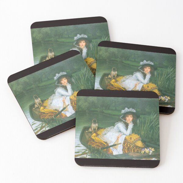 Item preview, 'A Young Woman In A Boat' by Tissot (Reprint) designed and sold by Classic Visions Gallery.