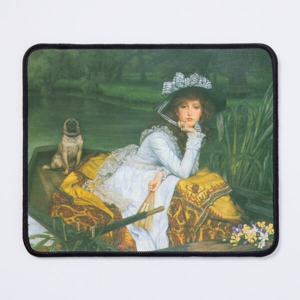 Item preview, 'A Young Woman In A Boat' by Tissot (Reprint) designed and sold by Classic Visions Gallery.