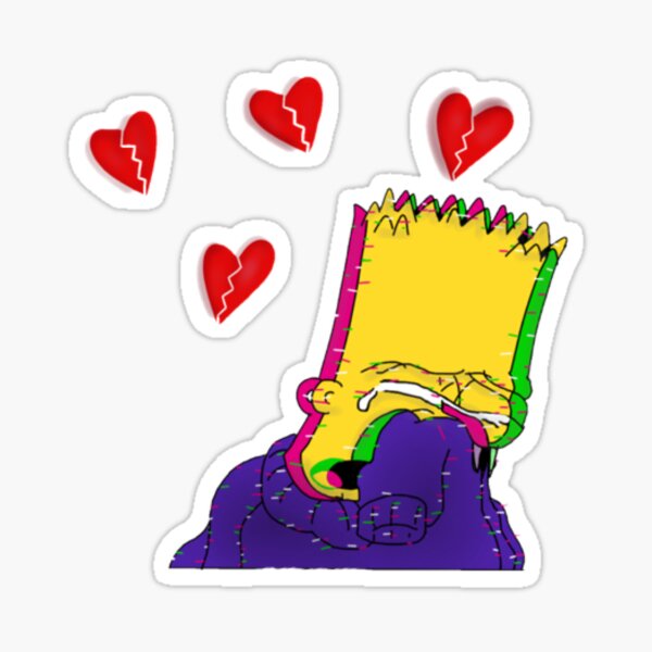Bart triste Pegatina