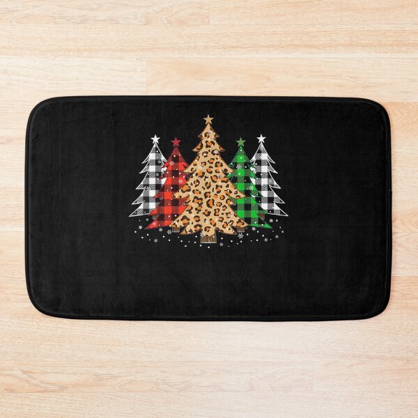 Item preview, Christmas Trees with Buffalo Plaid & Leopard Print Xmas designed and sold by NaomiTankersly.