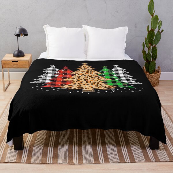 Item preview, Christmas Trees with Buffalo Plaid & Leopard Print Xmas designed and sold by NaomiTankersly.