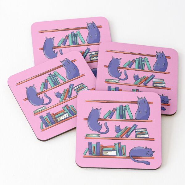 Item preview, Smart Nerdy Cats Reading Books designed and sold by Cute and Funny Animal Art Designs.