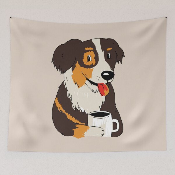 Item preview, Australian Shepherd Dog designed and sold by Cute and Funny Animal Art Designs.