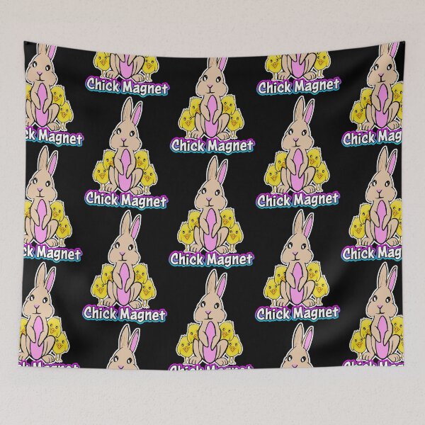 Item preview, Bunny Chick Magnet White  designed and sold by buithanhla.