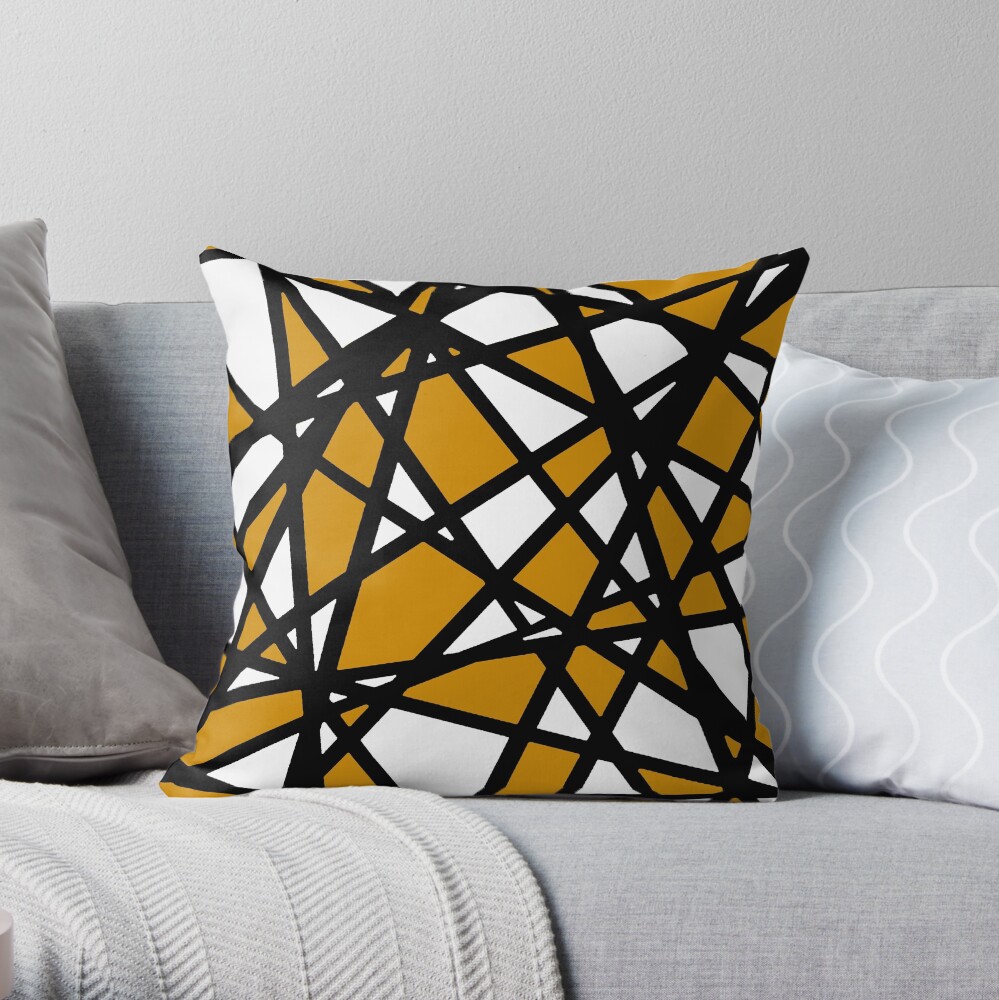 Black and mustard on sale cushions