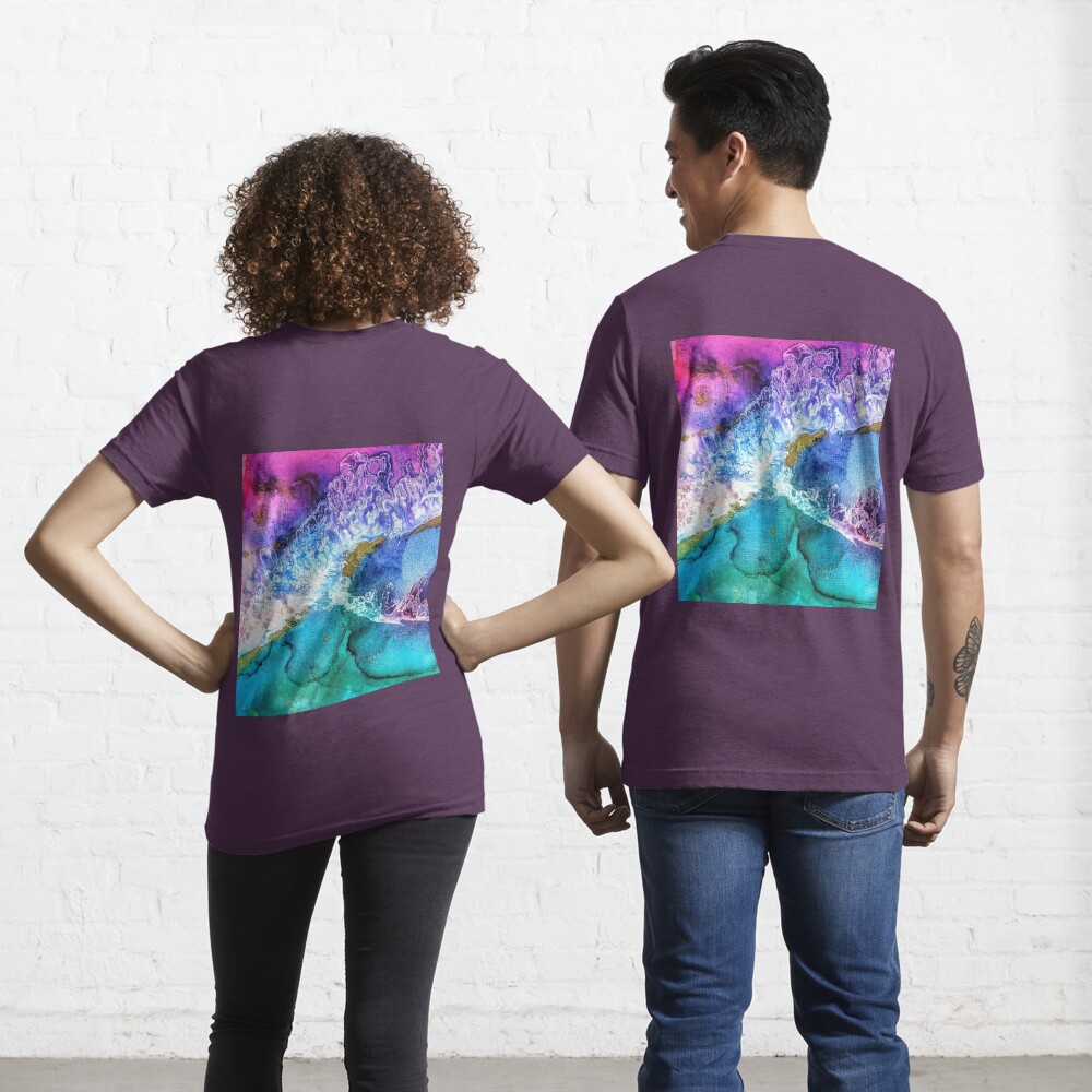 Multicolor Abstract Watercolor Paint Essential T-Shirt for Sale