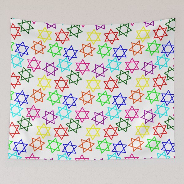 Item preview, hanukkah rainbow star of david designed and sold by Gossip Rag.