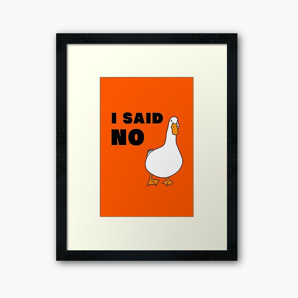Canard dit non Impression encadrée