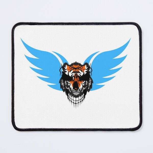 Item preview, The Blue Winged Tiger With The Shadow Skull designed and sold by tgreyfell.