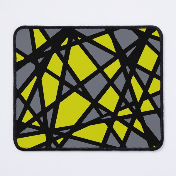 Item preview, Black Lines Create Irregular Shapes Dirty Yellow Accent Abstract designed and sold by taiche.