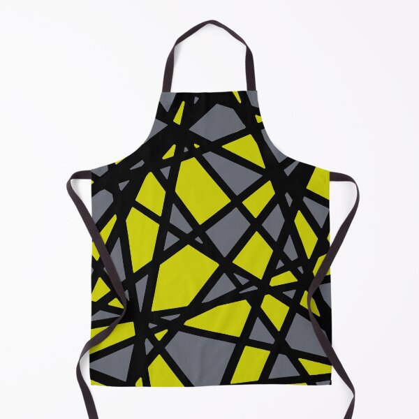 Item preview, Black Lines Create Irregular Shapes Dirty Yellow Accent Abstract designed and sold by taiche.