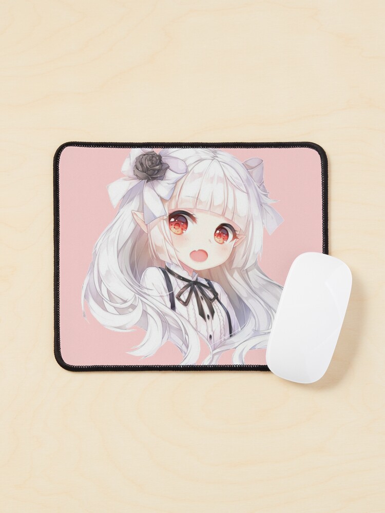 Anime Girl Katana White Hair Mouse Pad (Desk Mat) – Anime Desk Mat