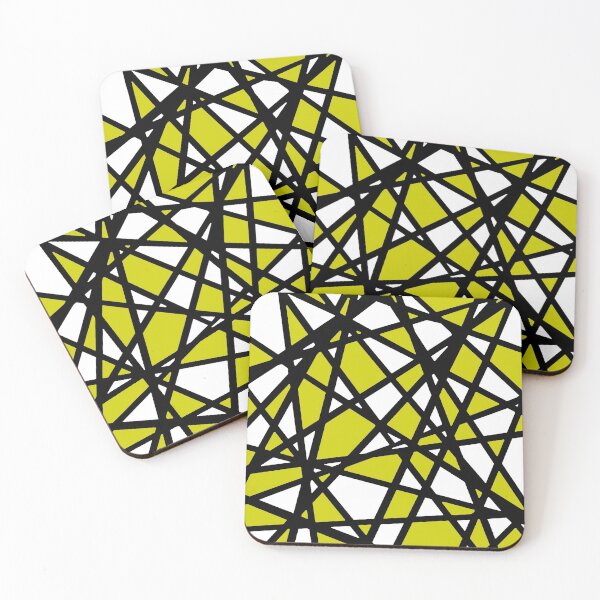 Item preview, Black Lines Dirty Yellow Accent And White Background Abstract designed and sold by taiche.