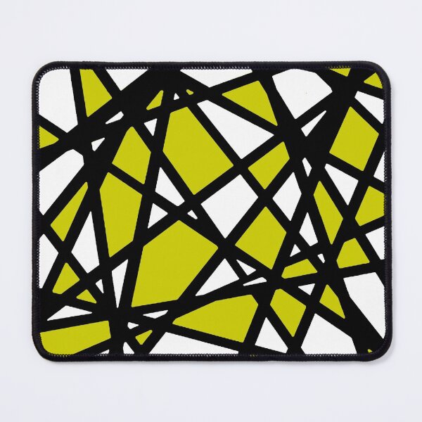 Item preview, Black Lines Dirty Yellow Accent And White Background Abstract designed and sold by taiche.