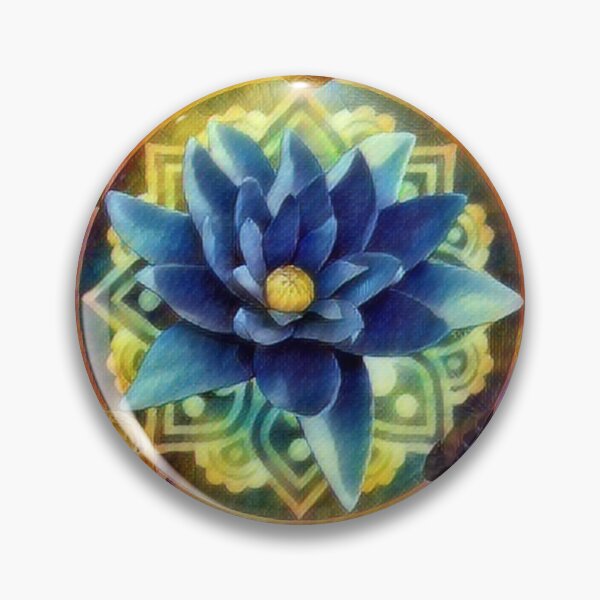 Aperçu de l'œuvre Conception de lotus bleu rétro créée et vendue par briarmoon.