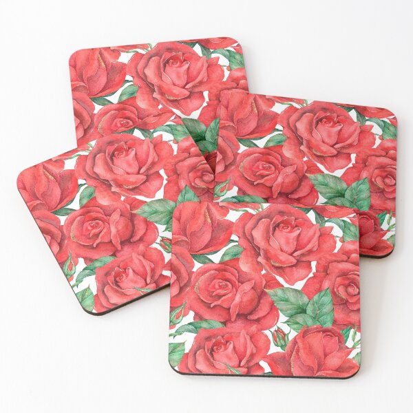 Item preview, Blooming Red Rose Seamless Pattern designed and sold by JoyforU.