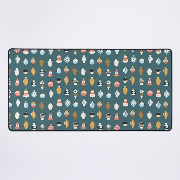 Adorn in Pomander - Hand drawn midcentury vintage Christmas holiday ornaments Desk Mat