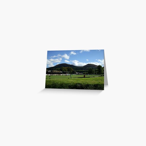 Eildon Hills behind the Greenyards, Melrose Greeting Card