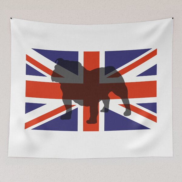 Item preview, Bulldog Silhouette On British Flag designed and sold by retrographics.