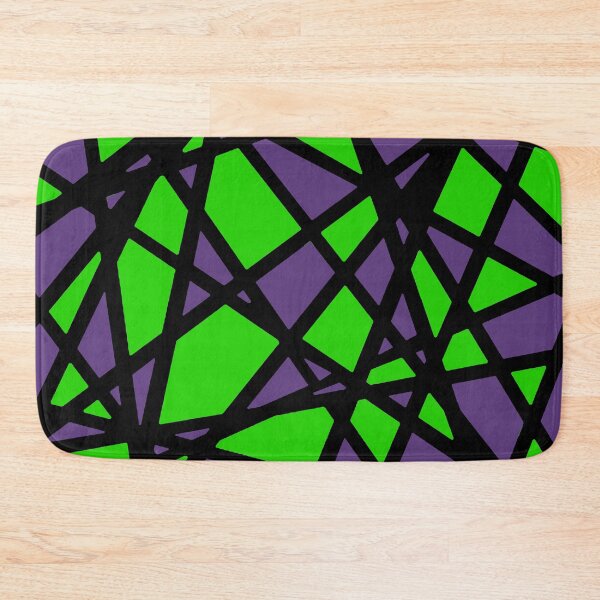 Item preview, Black Lines Create Irregular Shapes Green Accent Abstract designed and sold by taiche.