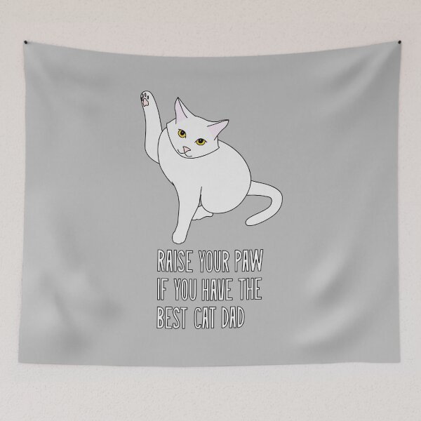 Item preview, Dad of White Cat designed and sold by Psuchemay.