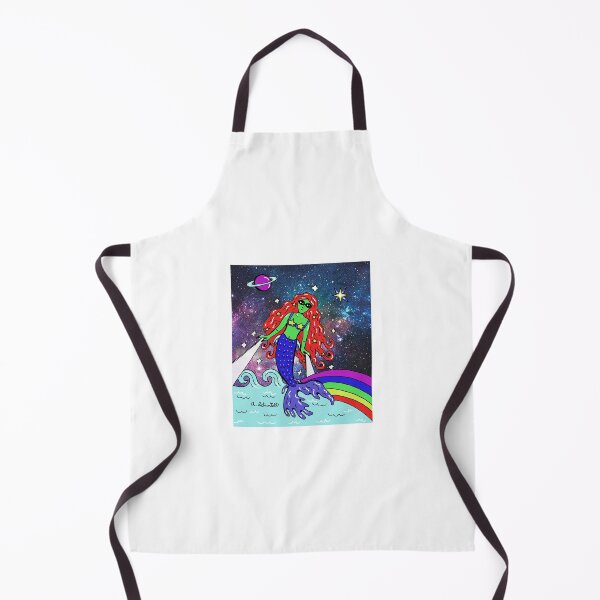 Item preview, Outer Space Galaxy Alien Rainbow Mermaid Illustration. designed and sold by Intergalactic Unicorn: Art by Anna Schmidt.